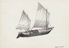 067-Laguna veneta - burchio - da modellino del Museo Storico Navale di Venezia